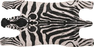 Produktbild von Witzige Landhaus Türmatte; Kokos Matte, Fussmatte ZEBRA