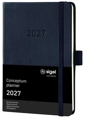 Produktbild von Wochenkalender Conceptum 2027 Hardcover schwarz 176 Seiten ca. A6