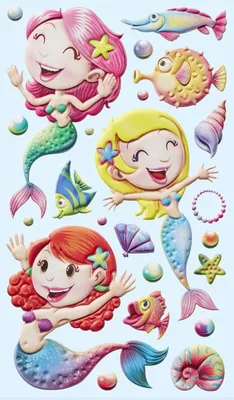 Produktbild von Schaumstoff Sticker Meerjungfrau I
