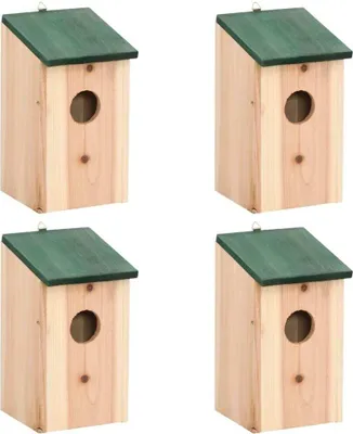Immagine prodotto di vidaXL Casette per uccelli 4 pz. Legno 12x12x22 cm