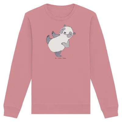 Produktbild von Mr. & Mrs. Panda Bio Baumwoll Pullover Panda Kampfkunst Größe M - Canyon Pink - Geschenk, Sweatshirt, Kampfsportarten, Pulli, Sweater, Selbstverteidigung