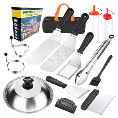 Produktbild von 14-teiliges Barbecue-Zubehör-Set aus Edelstahl
