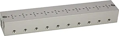 Produktbild von Riegler Reihengrundplatte 10-fach, M5 für Mini-Magnetventile 15 mm