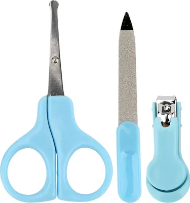 Produktbild von 3 Teile/satz Schöne Baby Fingernagel Clipper Set Infant Nagel Cutter Schere Datei (Blau)