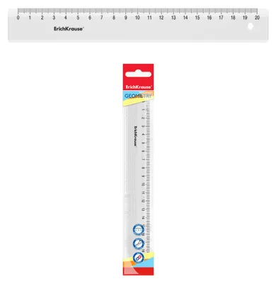 Produktbild von Lineal 20cm Kunststoff 1 Stück Klar transparent