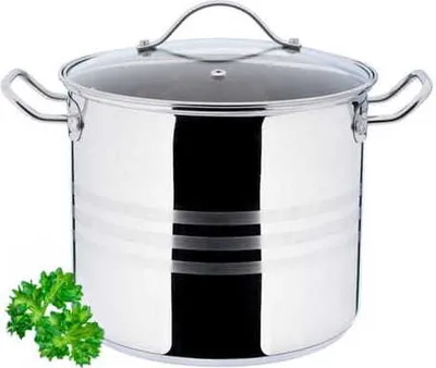 Zdjęcie produktu dla Garnek ze stali nierdzewnej 13,5 l 28 cm z pokrywką Indukcja