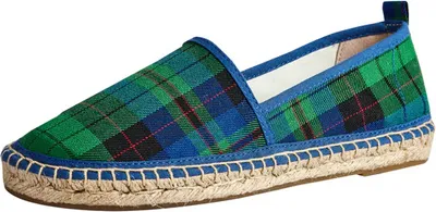 Produktbild von TALAMANTRA Blau-Grün karierte Espadrilles für Damen Größe 39