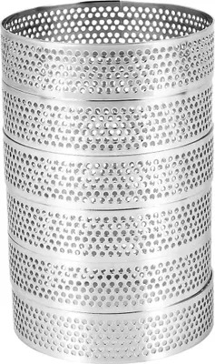 Produktbild von Tortenring rund gelocht Tortenring Höhe 2cm Durchmesser 8cm für Kuchen Torte Quiche, Edelstahl, 8er Pack