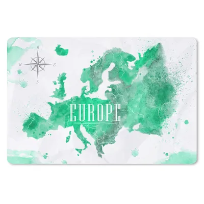 Produktbild von MuchoWow® Mauspad Mousepad Weltkarte - Europa - Farbe 27x18 cm - Mousepads - Maus Mat - Pad - Mausunterlage - Büroartikel - Desk Matten