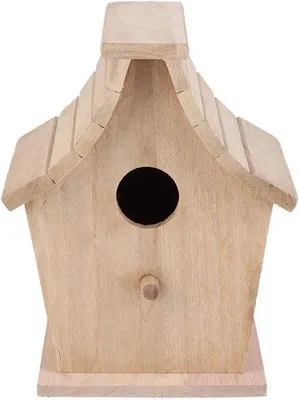 Produktbild von Kolibriehaus aus Holz zum Bemalen für kleine Vögel draußen