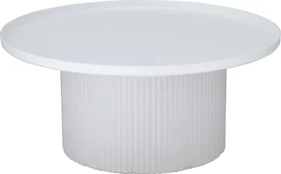 Produktbild von Dekoplateau LIVING weiß Metall Dekoteller mit Fuß D20,5cm Kerzenteller Scandi