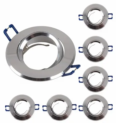 Produktbild von 6x Einbaurahmen GU10 SET 68mm inkl GU10 Fassung 16302-1