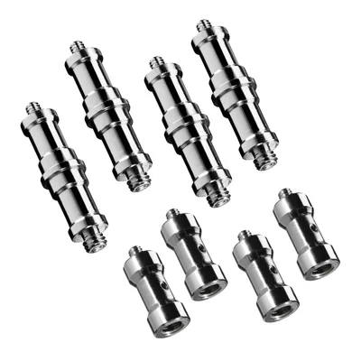 Obrázek produktu pro Walimex sada 4x adaptér s kolíkovým závitem z 3/8 palce na 1/4 palce a 4x adaptér s kolíkovým závitem z 3/8 palce na 1/4 palce pro příslušenství k fotoaparátům a stativům - Fotoateliér, focení, fotografování