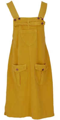 Produktbild von Latzrock, Trägerkleid, Hippierock - Mustard, Damen, Gelb, Baumwolle, Größe: XL