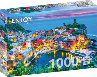 Zdjęcie produktu dla Puzzle 1000 elementów Enjoy – Vernazza o zmierzchu, Cinque Terre, Włochy