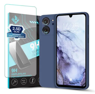 Produktbild von Hülle für Xiaomi 13T / Xiaomi 13T Pro mit 9H Displayglas Displayschutz Case Cover Bumper Smartphone Softgrip Schutzhülle Farbe: Lavendelblau