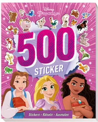 Produktbild von Disney Prinzessin: 500 Sticker - Stickern - Rätseln - Ausmalen