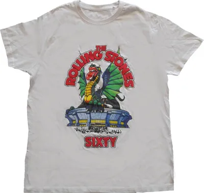 Produktbild von The Rolling Stones - "Sixty Stadium Dragon" T-Shirt für Herren/Damen Uni RO4459 (M) (Weiß)