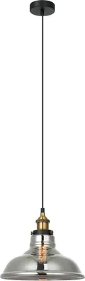 Zdjęcie produktu dla Lampa wisząca Hubert czarno-złota 1xE27x40W szkło wym:98x28x28cm IP20 Italux