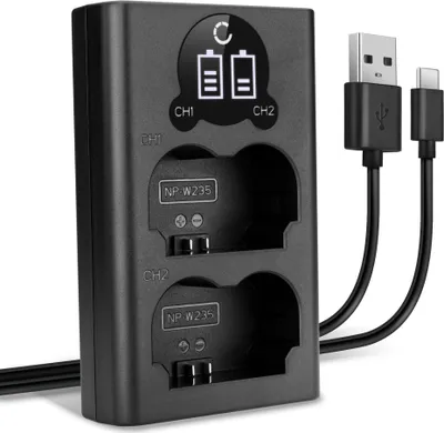 Image de CELLONIC Chargeur Double NP-W235 Smart et Rapide compatible avec Alimentation Dual de Charge