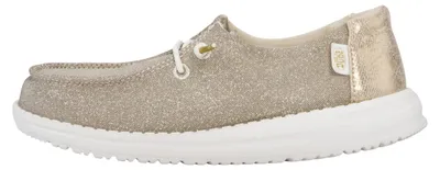 Produktbild von HEYDUDE Wendy Y Metallic Sparkle – Kinderschuhe – Gold – Größe EU 34