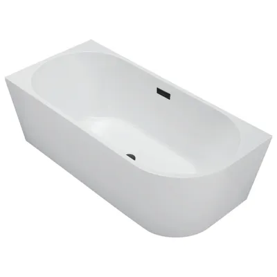 Produktbild von Balneo Eckbadewanne Badewanne Acryl mit Deckel Schwarz 160x80cm Links