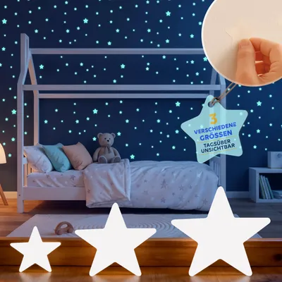 Produktbild von Leuchtsterne 400 Stück selbstklebend - Sternenhimmel fürs Kinderzimmer