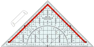 Produktbild von Standardgraph Zeichendreieck 23 cm,Teilung 180,abnehmbarer Griff
