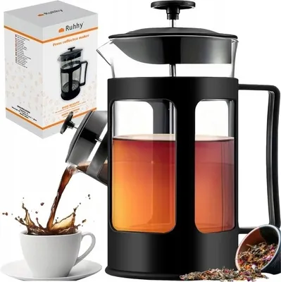 Produktbild von Große Hitzebeständige Kaffee Tee Kräuter Teekanne aus Glas 1000 ml
