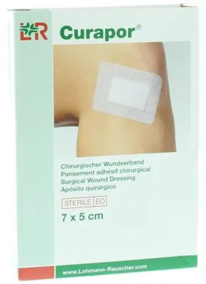 Productafbeelding van Curapor Wondpleister 7 x 5 cm steriel (5 stuks)