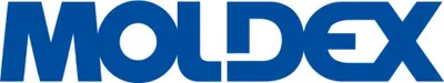 The image displays the brand logo 'MOLDEX' in large blue letters.