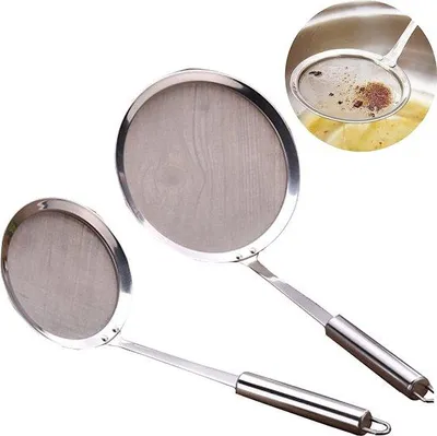 Immagine prodotto di Spatola in acciaio inossidabile con manico, setaccio a maglia fine, lunghezza 10,2 cm