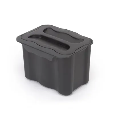 Produktbild von Emuca Recycle Recyclingbehälter zum Aufhängen an der Tür, 1x5 Liter, mit Deckel, Kunststoff anthrazitgrau