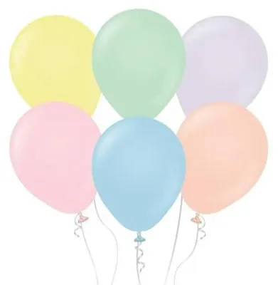 Image de Ballons Macaron assortis, lot de 25 - Godan