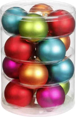 Produktbild von Weihnachtskugeln 16 Stk 7.5cm Mille Fiori Mix