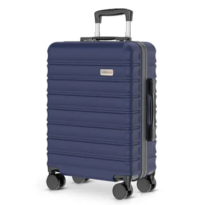 Produktbild von 20 Zoll Hartschalen-Trolley Hartschalenkoffer aus ABS Material / Reisekoffer 4 Rollen, M/40L, Blau,  TSA-Zahlenschloss
