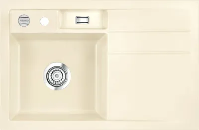 Produktbild von Spüle KeraDomo BELA 78 in JASMIN - Becken links mit Excenterbedienung / Systemceram / Keramikspüle