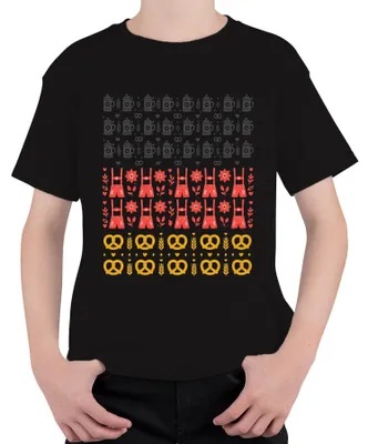 Imagen del producto de , trajes tradicionales, pantalones de cuero, jarra de cerveza, pretzel, vestido tradicional, Múnich, camiseta para niños, color , talla 128