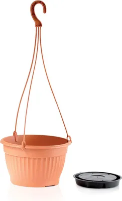 Produktbild von TERRA Hängeblumentopf mit Haken und Einsatz 29 cm - Farbe: Terrakotta 2