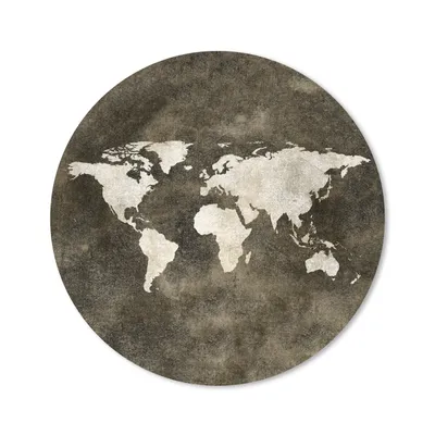 Produktbild von MuchoWow® Mauspad Mousepad Weltkarte - Retro - Gold 20x20 cm - Mousepads - Maus Mat - Pad - Mausunterlage - Schreibtischmatte