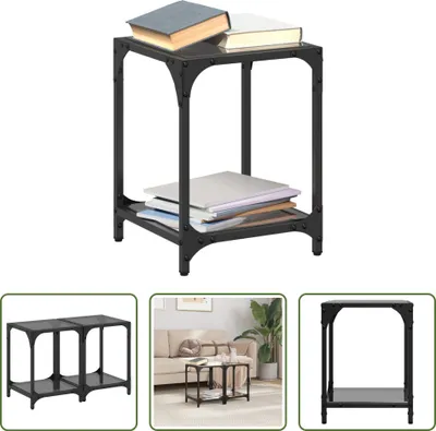 Obrázek produktu pro The Living Store Konferenční stolky se skleněnou deskou 2 ks černé 30x30x40 cm ocelové