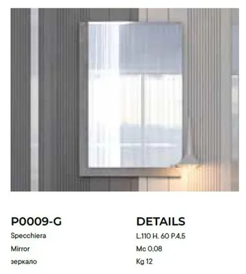 Immagine prodotto di Cassettiera con specchio credenza credenze mobili in legno cassettiere grigio nuovo
