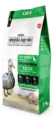 Productafbeelding van WIEJSKA ZAGRODA Monoproteïne Eend M/L - droogvoer voor honden - 12 kg