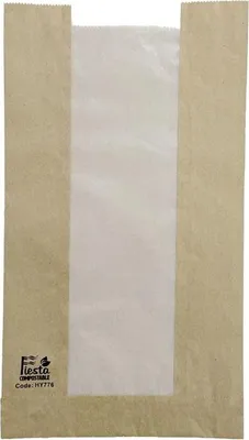 Produktbild von Fiesta Kompostierbare Brottüte mit Pergaminfenster 320x180x40mm (1000 Stück)