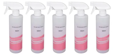 Obrázok produktu pre 4 ks 500 ml rozprašovače, nastaviteľná tryska, plastová fľaša na vodu s možnosťou doplnenia, určená na čistenie, záhradníctvo, rastliny