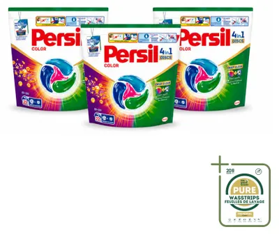 Produktbild von 3 x Persil Color 4in1 Discs - Waschmittel-Capsules für Buntwäsche - Vorratspackung - 3 Stücke