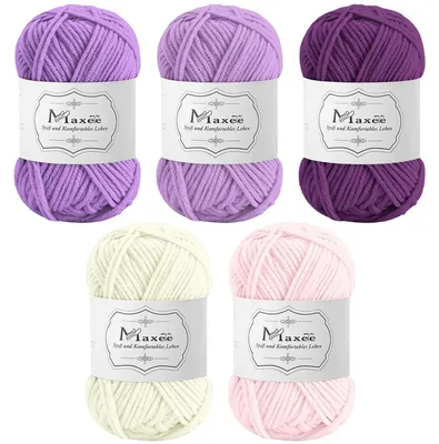 Zdjęcie produktu dla Przędza do robótek na drutach i szydełku, 250g (5x50g), akryl, grubość 2,5 mm, 100 metrów na motek