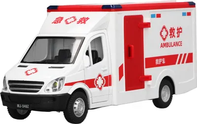 Immagine prodotto di Auto ambulanza giocattolo, in lega, alta simulazione, ruote a frizione, veicolo di emergenza con luci e suoni per bambini