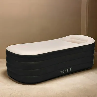 Produktbild von Tubble® Royale Badewanne Aufblasbar Onyx Black 255 Liter - Faltbare Badewanne für Erwachsene bis 188 cm, Aufbau in 1min, Für Indoor und Outdoor