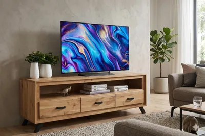 Produktbild von TV Lowboard BERN3 Schubläden - Wildeiche Massivholz geölt